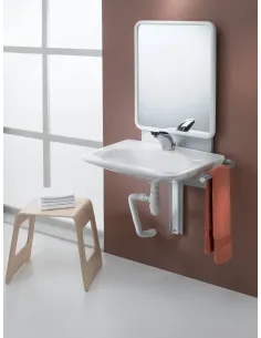 Adjustable basin support with cylinder 2