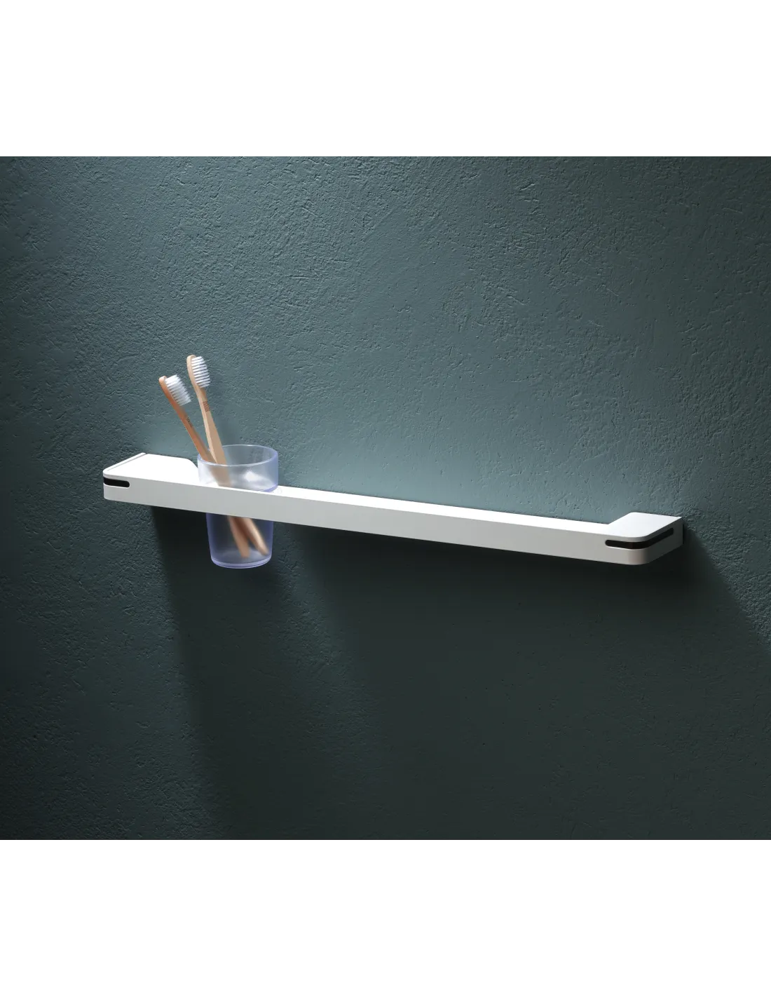 Tablette lavabo avec porte-verre ALUR